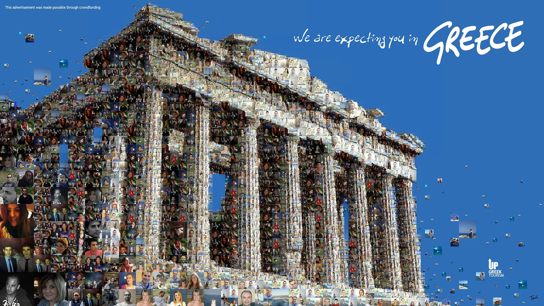 Parthenon mosaic made from hundreds of small photographs