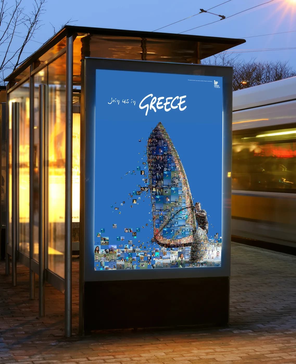 Το έργο με τον ιστιοσανιδιστή σε στάση λεωφορείου της Ουάσιγκτον